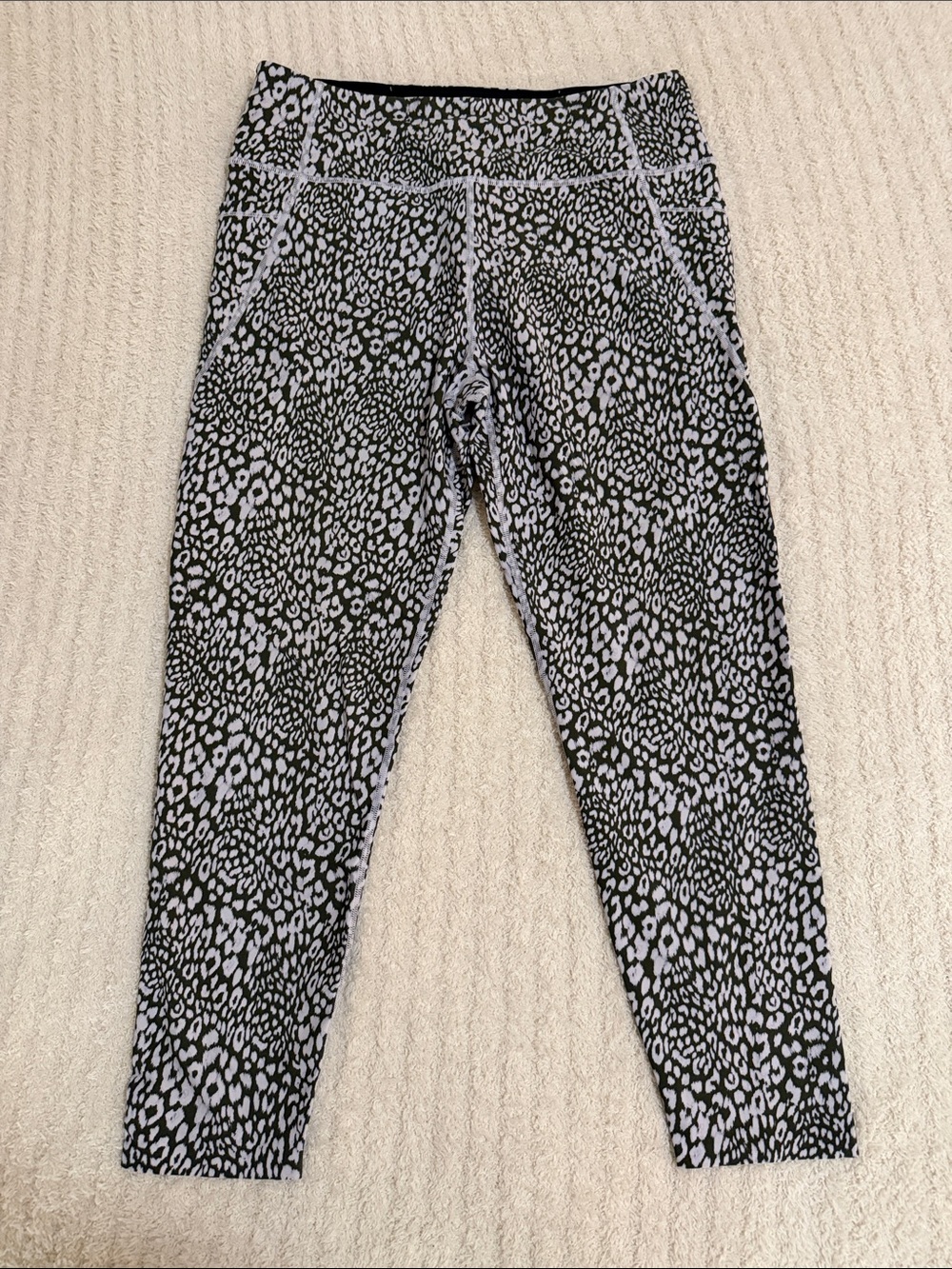 Victoria's Secret Lilac and Grey Leopard Print Leggings